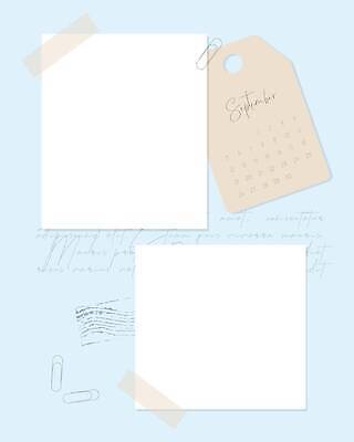 EPS 해외이미지 템플릿 디자인 종이 백그라운드 일러스트 비즈니스 프레임 그래픽 파란색 사무실 다이어리 쪽지 공책 공백 달력 업무 신용카드 일주일 날짜 잡지 시간표 계획 9월 페이지 모음 시트 우표 월 고립 골 엘리먼트 조언 목차 각인 벡터 해외202309 해외일러스트 컬러 컨셉 문구용품 한글 간행물 금융 사무용품 작업 파일형식