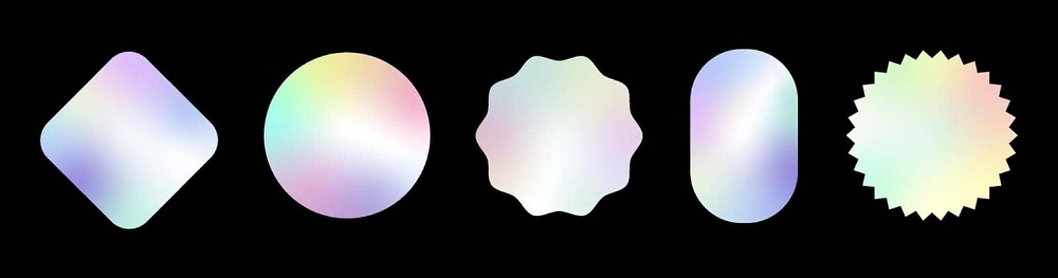 EPS 해외이미지 스티커 일러스트 사람없음 라벨 심볼 오브젝트 도형문양 엘리먼트 홀로그램 목업 해외202309 해외일러스트 도형 문양 프레임 파일형식 벡터