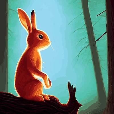 EPS 해외이미지 나무 야생동물 일러스트 사람없음 토끼 숲 해외202309 해외일러스트 식물 동물 포유류 반려동물 파일형식 벡터