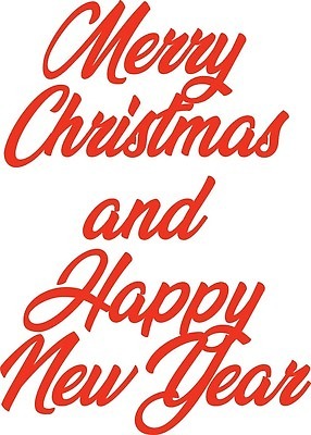 EPS 해외이미지 손글씨 디자인 영어 크리스마스 일러스트 타이포그라피 사람없음 빨간색 빈티지 해피뉴이어 레터링 해외202309 해외일러스트 문자 기념일 컬러 컨셉 새해인사 파일형식 벡터