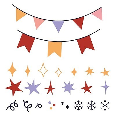 EPS 해외이미지 클립아트 디자인 행복 별 어린이 스티커 크리스마스 겨울 일러스트 휴가 새로움 새해 장식 세트 유행 축제 화환 기쁨 수확 축하 깃발 눈송이 플랫 편안함 만화 연도 심플 꽃가루 손그림 고립 스칸디나비아 스크랩북 엘리먼트 벡터 해외202309 해외일러스트 자연요소 계절 기념일 꽃 감정 컨셉 농업 눈_날씨 사람 감각 가루 파일형식