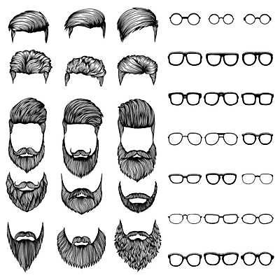EPS 해외이미지 모델 캐릭터 헤어스타일 손 디자인 남자 실루엣 안경 얼굴 일러스트 수염 미술 사람 성인 그래픽 세트 선글라스 머리 유행 수확 변화 우아함 만화 스케치 이발 수집 콧수염 그림 복고 이발소 엘리먼트 이발사 스타일 힙스터 벡터 해외202309 해외일러스트 일러캐릭터 잡화 패션 컨셉 농업 문화예술 촬영기법 신체부위 뷰티샵 파일형식