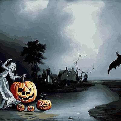 EPS 해외이미지 일러스트 호박 사람없음 할로윈 야간 잭오랜턴 해외202309 해외일러스트 자연요소 채소 파일형식 벡터