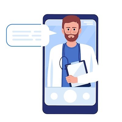 EPS 해외이미지 남자 말풍선 일러스트 청진기 건강 한명 성인 스마트폰 서류판 성인남자한명만 해외202309 해외일러스트 1 의료기기 사람 핸드폰 스마트기기 사무용품 남자한명만 성인남자만 파일형식 벡터