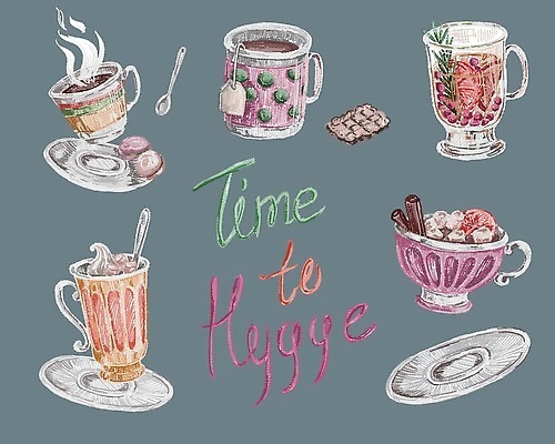 EPS 해외이미지 무료이미지 디자인 음료 겨울 일러스트 컵 머그컵 차 손그림 해외202309 해외일러스트 식기 계절 파일형식 벡터 무료콘텐츠