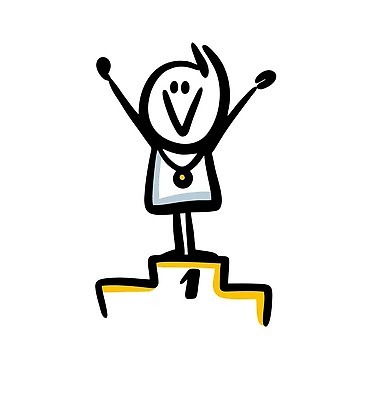 EPS 해외이미지 인물캐릭터 일러스트 한명 사람 만세 우승 낙서 심플 시상대 해외202309 해외일러스트 일러캐릭터 캐릭터 1 모션 최고 파일형식 벡터