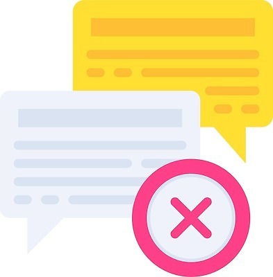 EPS 해외이미지 디자인 선 컨셉 십자가 말풍선 일러스트 통신 대화 닫기 심볼 윤곽 취소 삭제 고립 해외202309 해외일러스트 모션 말하기 파일형식 벡터