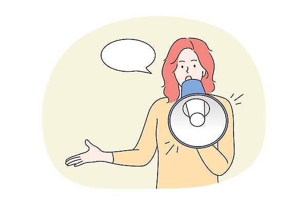 EPS 해외이미지 캐릭터 여자 행복 포즈 이동 일러스트 비즈니스 통신 성공 말하기 대화 사람 확성기 소리 외침 거품 잡기 비즈니스우먼 자신감 입 발표 메시지 뉴스 대표 만화 리더 시끄러움 일반 승진 목소리 마우스피스 비명 의사소통 주목 항의 벡터 해외202309 해외일러스트 일러캐릭터 감정 컨셉 모션 신체부위 직장인 파일형식 직업