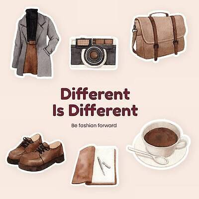 EPS 해외이미지 무료이미지 옷 커피 신발 스티커 가방 수채화 사람없음 펜 갈색 카메라 가을 분위기 오브젝트 해외202309 해외일러스트 잡화 계절 음료 컬러 컨셉 전자제품 필기구 파일형식 벡터