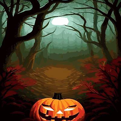 EPS 해외이미지 나무 일러스트 호박 사람없음 어둠 할로윈 야간 잭오랜턴 해외202309 해외일러스트 자연요소 식물 채소 파일형식 벡터