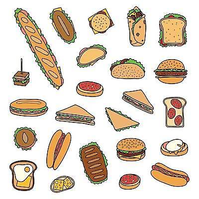 EPS 해외이미지 손 디자인 음식 컬러 토마토 일러스트 치즈 샌드위치 육류 그래픽 식당 계란 식사 저녁식사 카페 샐러드 햄버거 흰색 뜨거움 소시지 개 아침식사 낙서 스케치 먹기 카나페 속도 메뉴 클럽 그림 햄 롤 타코 프랑스어 점심식사 고립 번 살라미 벡터 해외202309 해외일러스트 문자 빵 채소 식재료 포유류 모션 유제품 패스트푸드 서양음식 미술 신체부위 상점 알 가공식품 파일형식
