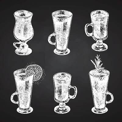 EPS 해외이미지 술잔 일러스트 종류 사람없음 세트 다양 빈티지 스케치 허브 메뉴 손그림 로즈메리 해외202309 해외일러스트 식물 다수 컨셉 잔 미술 파일형식 벡터