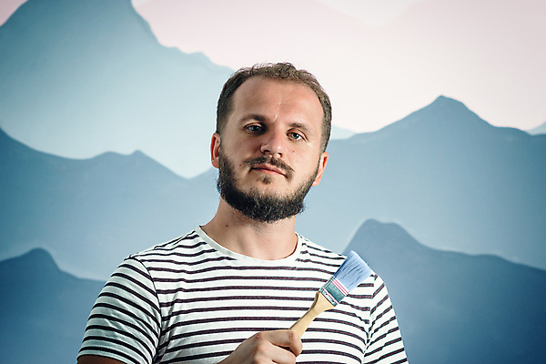 포토 JPG 해외이미지 백인 직업 디자인 남자 벽 컬러 백그라운드 노동자 주택 실내 작업복 한명 사람 내부 장식 견본 페인트 공구 붓 업무 수리 종업원 그림 페인트붓 화가 DIY 재주꾼 해외202309 해외포토 서양인 1 옷 취미 건물 도구 작업 파일형식