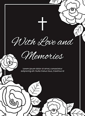 EPS 해외이미지 템플릿 꽃 포스터 종교 꽃다발 백그라운드 십자가 일러스트 텍스트 휴식 프레임 장식 장미 검은색 벚꽃 흰색 죽음 신용카드 의식 이별 편지 엽서 애도 장례 추모 벡터 동정 해외202309 해외일러스트 식물 컬러 컨셉 금융 파일형식