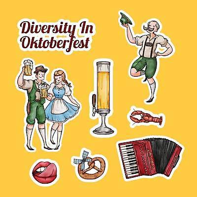 EPS 해외이미지 여자 노년 남자 행복 스티커 맥주 성인 세명 축제 춤 입 바닷가재 만취 아코디언 옥토버페스트 해외202309 해외202310 해외일러스트 감정 문화예술 주류 사람 신체부위 건반악기 가재 술취함 파일형식 벡터