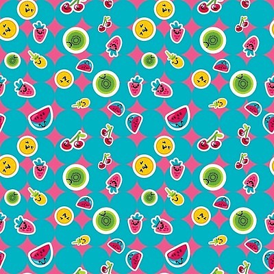 EPS 해외이미지 패턴 과일 일러스트 딸기 수박 표정 키위 윙크 사람없음 패턴백그라운드 체리 레몬 파인애플 과일캐릭터 해외202309 해외일러스트 일러캐릭터 캐릭터 백그라운드 무늬 열대과일 파일형식 벡터