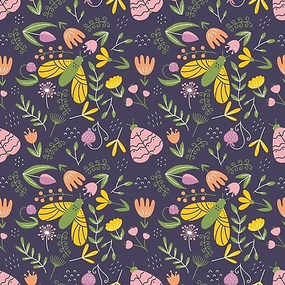 EPS 해외이미지 식물 디자인 옷 꽃 분홍색 컬러 나비 곤충 백그라운드 패턴 일러스트 포장 벽지 그래픽 장식 초록색 노란색 정원 보라색 놀이방 튤립 벚꽃 신용카드 낙서 인쇄 민들레 바느질 제비꽃 딱정벌레 질감 데이지 엽서 손그림 나방 캐모마일 벡터 반복 해외202309 해외일러스트 동물 무늬 금융 편지 허브 파일형식