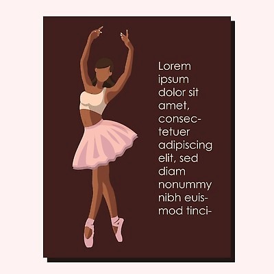 EPS 해외이미지 캐릭터 디자인 드레스 여자 포스터 리플렛 분홍색 포즈 백그라운드 일러스트 텍스트 교실 실내 미술 사람 그래픽 뷰티 갈색 공연 연주자 댄서 춤 플랫 클래식 우아함 발레 연습 그림 발레리나 엽서 발레복 연극 실행 스타일 벡터 카피스페이스 해외202309 해외일러스트 일러캐릭터 직업 옷 교육 컬러 컨셉 학교 문화예술 이벤트 내부 공백 음악가 편지 파일형식