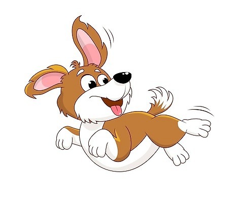 EPS 해외이미지 동물 캐릭터 행복 백그라운드 일러스트 포유류 놀이 미소 야외 반려동물 달리기 갈색 흰색 개 강아지 작음 만화 귀 벡터 해외202309 해외일러스트 일러캐릭터 감정 컬러 모션 표정 신체부위 크기 파일형식