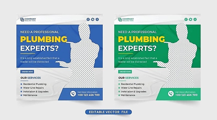 EPS 해외이미지 템플릿 디자인 컨셉 일러스트 비즈니스 노동자 주택 긴급 수리 서비스 레이아웃 승진 유지 구조대 마케팅 배관공 소셜미디어 재주꾼 벡터 해외202309 해외일러스트 직업 건물 구출 파일형식