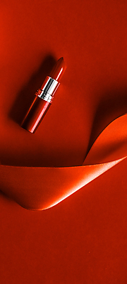 포토 JPG 해외이미지 리본 사람없음 빨간색 뷰티 화장품 립스틱 오브젝트 해외202309 해외포토 컬러 파일형식