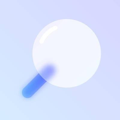 EPS 해외이미지 일러스트 돋보기 사람없음 파란색 투명 글래스모피즘 해외202309 해외일러스트 디자인 컬러 파일형식 벡터