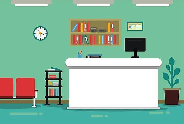 EPS 해외이미지 직업 디자인 여행 백그라운드 컨셉 일러스트 비즈니스 탁자 호텔 실내 건강 병원 사람 내부 사무실 방 흰색 업무 플랫 치아 만화 계산대 책상 직원 서비스 경영자 심플 비서 고립 접수 스타일 벡터 해외202309 해외일러스트 컬러 가구 의학 숙소 작업 소화기관 리더 파일형식