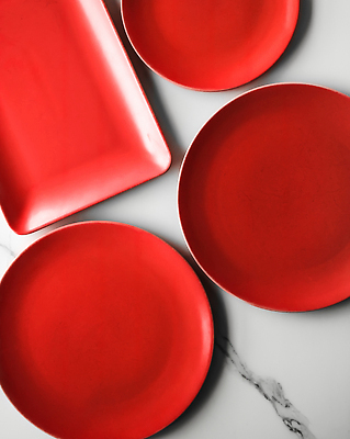 포토 JPG 해외이미지 그릇 사람없음 빨간색 화려 플랫 오브젝트 대리석 해외202309 해외포토 식기 컬러 컨셉 재료 파일형식