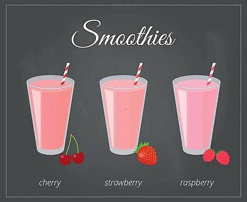 EPS 해외이미지 일러스트 딸기 사람없음 주스 카페 체리 메뉴판 산딸기 딸기주스 체리주스 해외202309 해외일러스트 음료 과일 상점 과일주스 파일형식 벡터