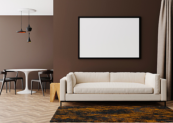 포토 JPG 해외이미지 액자 의자 탁자 실내 사람없음 인테리어 소파 카펫 공간 비즈발 조명장식 목업 카피스페이스 해외202309 해외포토 디자인 가구 조명 내부 장식 공백 파일형식