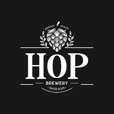 EPS 해외이미지 영어 잎 일러스트 맥주 주류 사람없음 라벨 심볼 홉 해외202309 해외일러스트 식물 문자 음료 프레임 파일형식 벡터