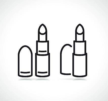 EPS 해외이미지 선 일러스트 뷰티 유행 화장품 립스틱 화려 우아함 심볼 입술 윤곽 광택 벡터 해외202309 해외일러스트 컨셉 신체부위 파일형식