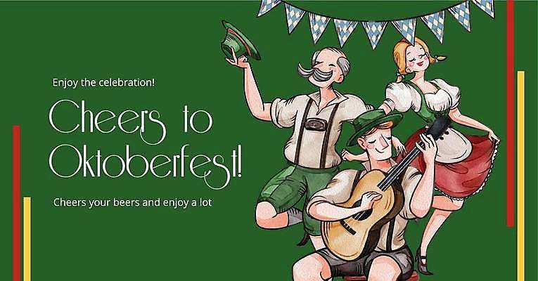 EPS 해외이미지 전신 여자 노년 남자 연주 일러스트 들기 앉기 상반신 성인 세명 초록색 축제 기타 춤 가랜드 모자가게 옥토버페스트 해외202309 해외일러스트 음악 컬러 모션 현악기 문화예술 사람 상점 파티용품 파일형식 벡터