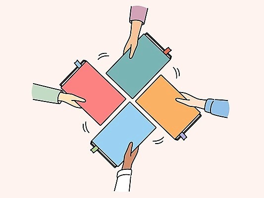 EPS 해외이미지 손 일러스트 들기 신체부위 책 독서 해외202309 해외일러스트 모션 사람 파일형식 벡터