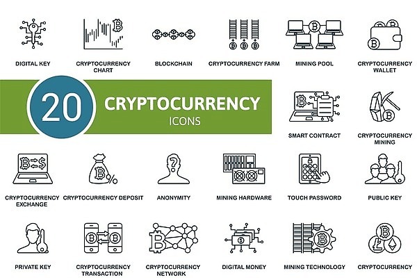 EPS 해외이미지 이동 돈 일러스트 비즈니스 금융 경제 컴퓨터 세트 디지털 동전 웹 네트워크 암호 수집 무역 전자 토막 가상 해외202309 해외일러스트 산업 컨셉 인터넷 전자제품 재산 파일형식 벡터