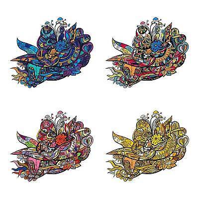 EPS 해외이미지 동물 손 디자인 꽃 파도 백그라운드 잎 패턴 일러스트 상상 자연 추상 성인 컬러풀 뷰티 흰색 낙서 만화 스케치 그림 페이지 이국적 스타일 벡터 해외202309 해외일러스트 식물 바다 컬러 무늬 미술 사람 신체부위 생태계 파일형식