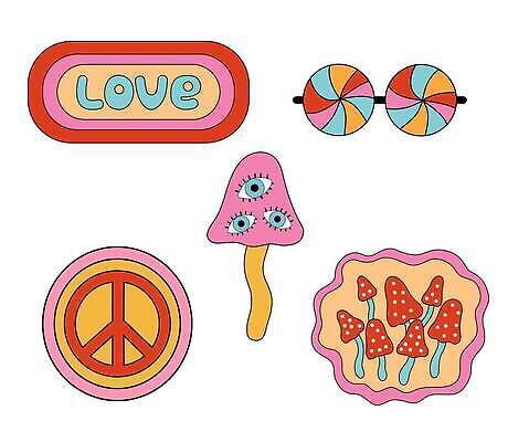 EPS 해외이미지 디자인 안경 스티커 오렌지 일러스트 추상 사랑 그래픽 장식 세트 컬러풀 유행 평화 축제 버섯 수확 흰색 원형 낙서 60대 인쇄 향수 사인 복고 디스코 데이지 긍정 70대 고립 엘리먼트 환각 회복 히피 스타일 힙스터 벡터 해외202309 해외일러스트 도형 잡화 패션 노년 꽃 감정 음악 컬러 컨셉 무늬 농업 과일 화장품 춤 증상 파일형식