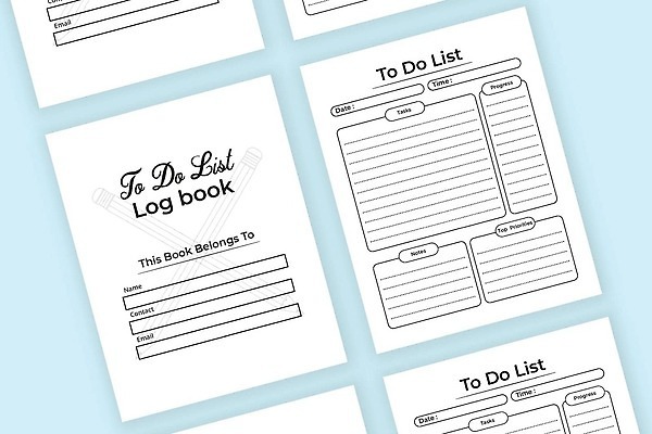 EPS 해외이미지 템플릿 종이 일러스트 비즈니스 흑백 일상 다이어리 쪽지 공책 잡지 문서 페이지 진행 조언 벡터 해외202309 해외일러스트 문구용품 촬영기법 라이프 간행물 사무용품 파일형식