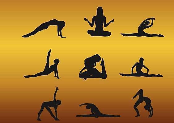 EPS 해외이미지 여자 실루엣 스포츠 포즈 일러스트 요가 교실 건강 사람 운동 명상 해외202309 해외일러스트 웰빙 교육 학교 촬영기법 파일형식 벡터