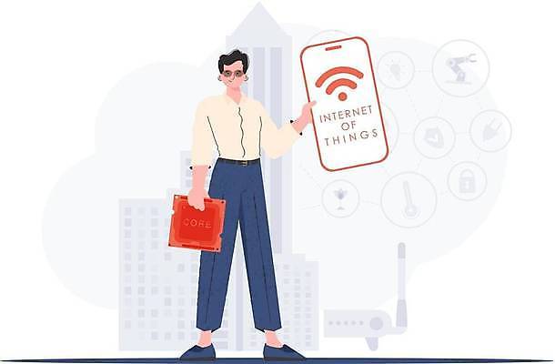 EPS 해외이미지 전신 남자 일러스트 한명 들기 성인 스마트폰 선글라스 사물인터넷 성인남자한명만 해외202309 해외일러스트 1 안경 모션 정보기술 사람 핸드폰 스마트기기 남자한명만 성인남자만 파일형식 벡터