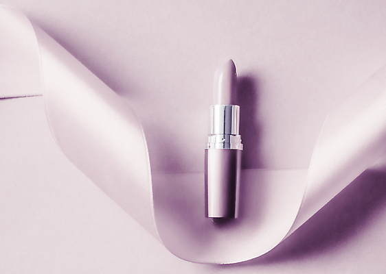 포토 JPG 해외이미지 리본 사람없음 뷰티 화장품 립스틱 오브젝트 연보라색 해외202309 해외포토 보라색 파일형식