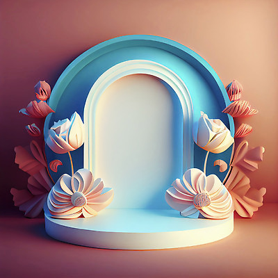 포토 JPG 해외이미지 꽃 프레임 사람없음 파란색 화려 우아함 단상 해외202309 해외포토 식물 컬러 컨셉 파일형식