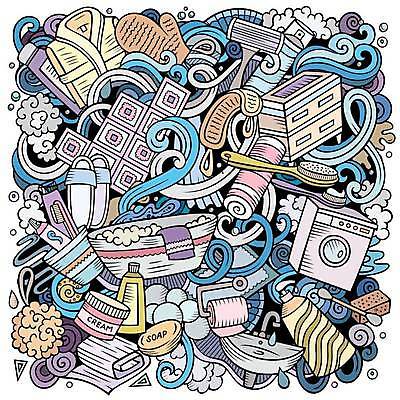 EPS 해외이미지 백그라운드 패턴 일러스트 추상 욕조 사람없음 위생용품 컬러풀 거품 매트 솔 목욕가운 낙서 세면대 비누 세탁기 샴푸 스펀지 두루마리화장지 때밀이 면봉 샤워볼 해외202309 해외일러스트 컬러 생활용품 무늬 목욕 가전제품 가운 화장지 파일형식 벡터