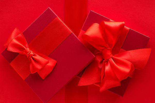 포토 JPG 해외이미지 리본 백그라운드 포장 선물 사람없음 빨간색 상자 화려 카피스페이스 해외202309 해외포토 컬러 컨셉 공백 파일형식