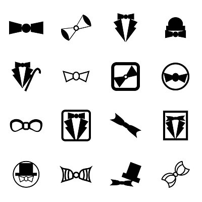 EPS 해외이미지 모양 디자인 드레스 옷 실루엣 일러스트 비즈니스 넥타이 정장 그래픽 장식 유행 검은색 흰색 축하 우아함 천 수집 심볼 사인 활 그림 목 고립 엘리먼트 벡터 해외202309 해외일러스트 잡화 컬러 컨셉 촬영기법 신체부위 직물 파일형식