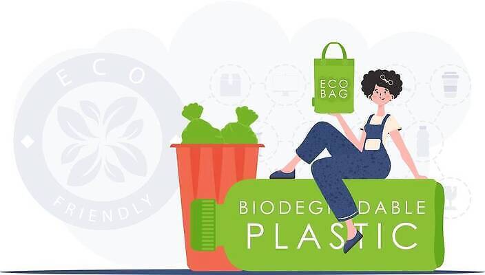 EPS 해외이미지 전신 여자 가방 일러스트 한명 들기 앉기 성인 재활용 쓰레기통 보호 에코 친환경 페트병 성인여자한명만 해외202309 해외일러스트 1 잡화 컨셉 모션 사람 환경 병_담는 여자한명만 성인여자만 파일형식 벡터