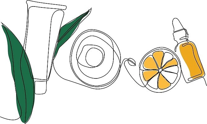 EPS 해외이미지 식물 잎 오렌지 라인일러스트 일러스트 사람없음 화장품 앰플 해외202309 해외일러스트 과일 뷰티 파일형식 벡터