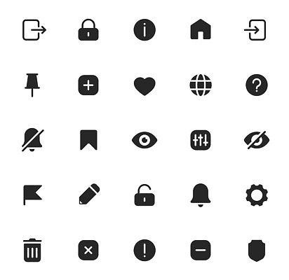 EPS 해외이미지 모양 디자인 실루엣 컨셉 인터넷 일러스트 비즈니스 통신 모바일 스마트폰 세트 픽토그램 검은색 웹 정보 원형 어플리케이션 심볼 사인 검색 잠금 공포 네비게이션 설정 UI 고립 로그인 상형문자 엘리먼트 인터페이스 벡터 사용자 해외202309 해외일러스트 도형 문자 컬러 촬영기법 핸드폰 스마트기기 보안 파일형식