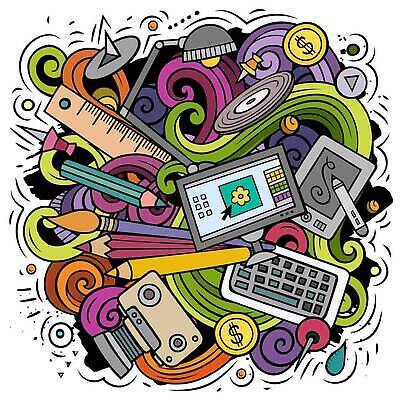 EPS 해외이미지 클립아트 디자인 포스터 컨셉 스티커 일러스트 직장 창조 미술 취미 장식 컴퓨터 컬러풀 사무실 연필 카메라 디지털 모니터 도구 키보드 업무 작업실 낙서 디자이너 만화 앨범 심볼 오브젝트 그림 엽서 예술가 페인트붓 모음 구성 그래픽디자이너 수입 해외202309 해외일러스트 직업 컬러 회사 비즈니스 문화예술 학용품 전자제품 필기구 붓 작업 편지 파일형식 벡터