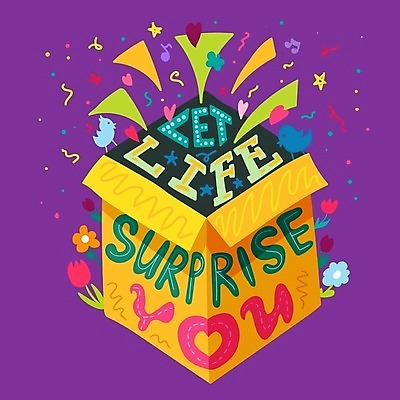 EPS 해외이미지 디자인 영어 꽃 일러스트 캘리그라피 조류 타이포그라피 사람없음 상자 오픈 서프라이즈 레터링 해외202309 해외일러스트 식물 동물 문자 컨셉 파일형식 벡터